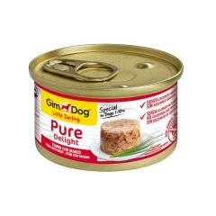 Gimdog Pure Delight Jöleli Parça Etli Ton Balıklı ve Biftekli Yetişkin Konserve Köpek Maması 85 Gr