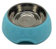 Catdoglife Niew Design Pati Desenli Köpek Mama Kabı Mavi