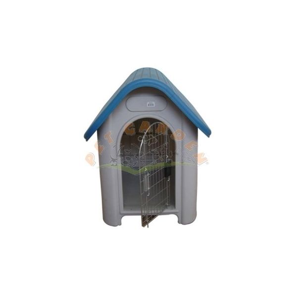 Eastland Plastik Köpek Kulübesi Gri/Mavi 75.5x59x66 Cm
