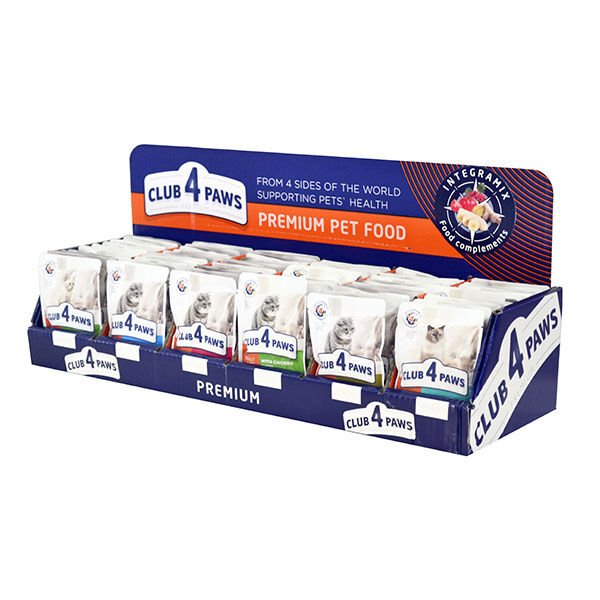 Club4Paws Premium Standlı 6 Çeşit Konserve Kedi Maması 72 Adet