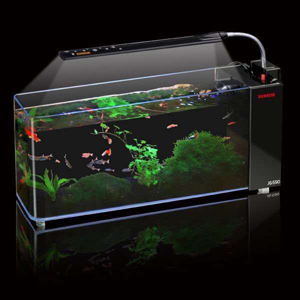 Sunsun Akvaryum Led Işıklı Filtre 13 Lt 55x11x27 Cm Beyaz