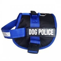 Dog Police Büyük  Köpek Göğüs Tasması Mavi