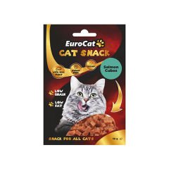 Euro Cat Somonlu Düşük Tahıllı Catnipli Küp Kedi Ödül Maması 50 Gr