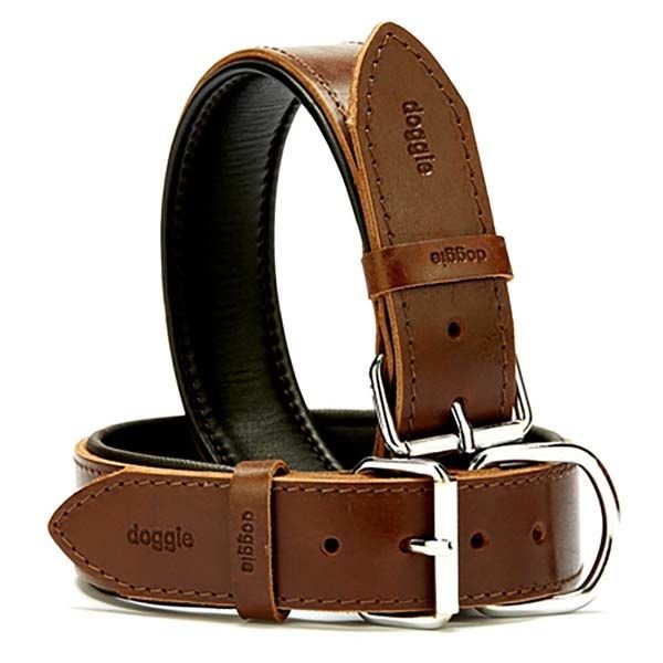 Doggie Fırstclass Köpek Deri Boyun Tasması Large Kahverengi 4x57-65 Cm