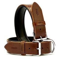 Doggie Fırstclass Köpek Deri Boyun Tasması Large Kahverengi 4x57-65 Cm