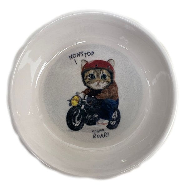 Petzz Motor Süren Kedi Seramik Mama ve Su Kabı Small 230 Ml 12.5x3 Cm