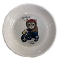 Petzz Motor Süren Kedi Seramik Mama ve Su Kabı Small 230 Ml 12.5x3 Cm
