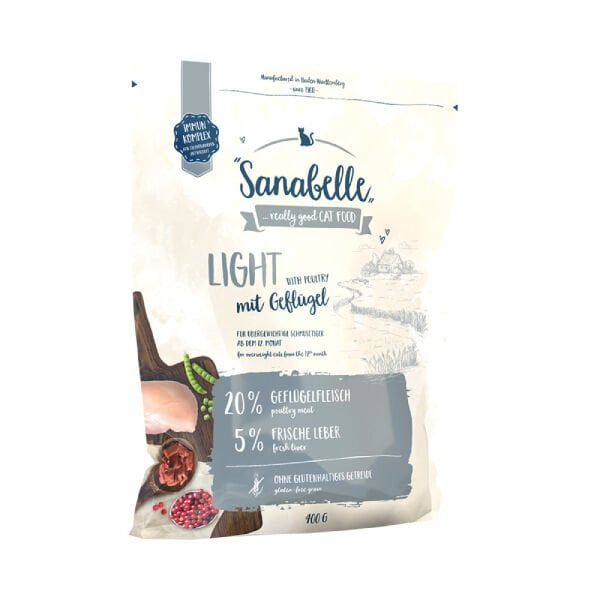 Sanabelle Light Tahılsız Kümes Hayvanlı Yetişkin Diyet Kedi Maması 400 Gr