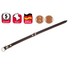 Karlie Deri Köpek Boyun Tasması Kahverengi 10 Mm 27 Cm