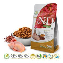 N&D Quinoa Skin Coat Bıldırcın Yetişkin Kedi Maması 1.5 Kg