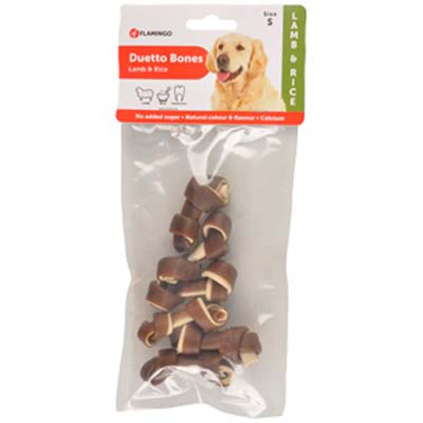 Flamingo Duetto Kuzu ve Pirinç Köpek Ödül Maması Small 6 Adet