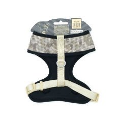 Doggie Havalı Dokuma Küçük Irk Göğüs Tasması Kamuflaj 1.5x25-35cm