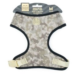 Doggie Havalı Dokuma Küçük Irk Göğüs Tasması Kamuflaj 1.5x35-45cm