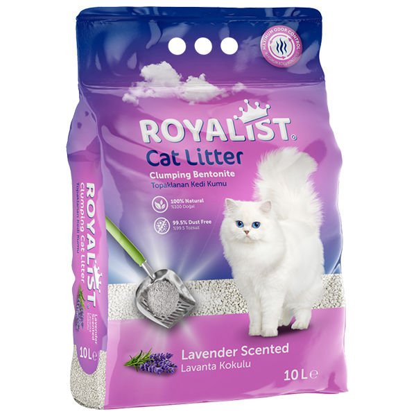 Royalist Süper Topaklanan Lavanta Kokulu Doğal Kedi Kumu 10 Lt