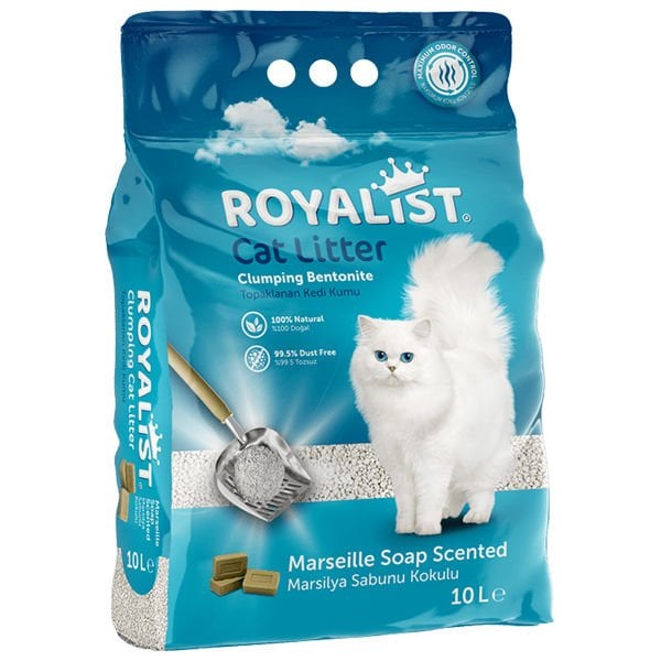Royalist Süper Topaklanan Marsilya Sabun Kokulu Doğal Kedi Kumu 10 Lt