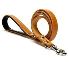 Doggie Fırstclass Köpek Deri Gezdirme Tasması  Medium Camel 1,5x160 Cm