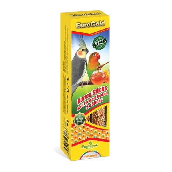 Euro Gold Paraket Kuşu Ballı Kraker 2 Adet 130 Gr