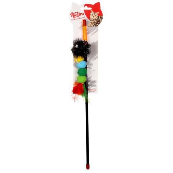 Natura Ptc-021 Peluş Tırtıl Kedi Olta Oyuncağı 45 Cm