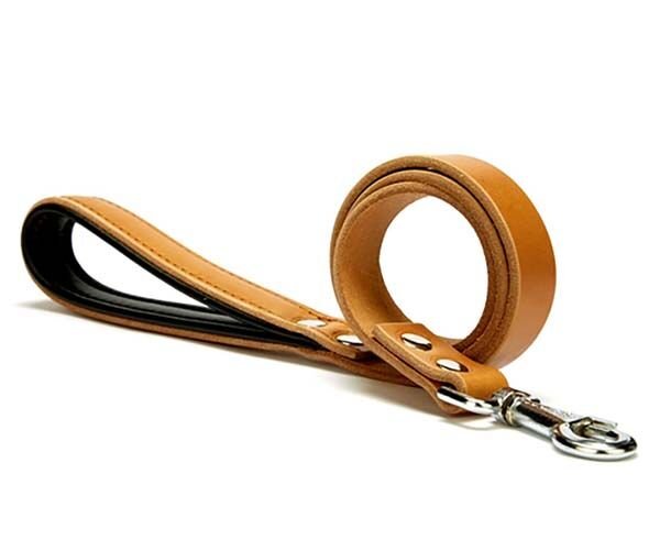Doggie Fırstclass Köpek Deri Gezdirme Tasması  Medium Camel 2,5x120 Cm