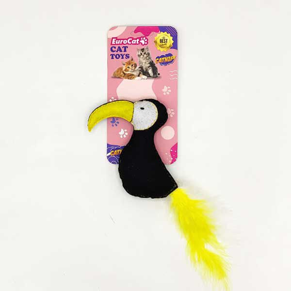 Euro Cat Toys Peluş Tukan Kedi Oyuncağı Beyaz/Sarı/Siyah