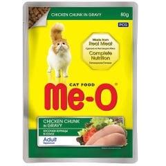 Meo Adult Gravy Soslu Tavuklu Yetişkin Kedi Konservesi 80 Gr