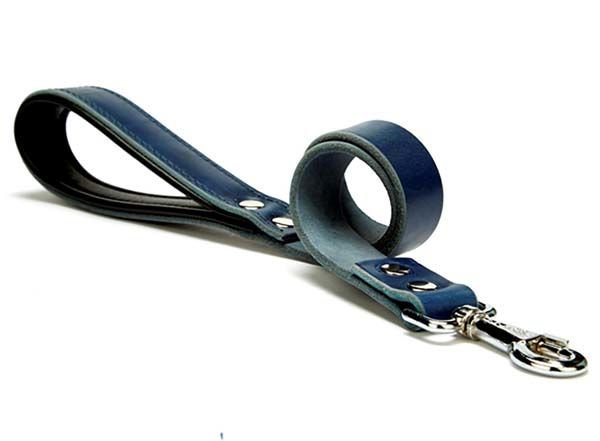 Doggie Fırstclass Köpek Deri Gezdirme Tasması  Medium Mavi 3x100 Cm