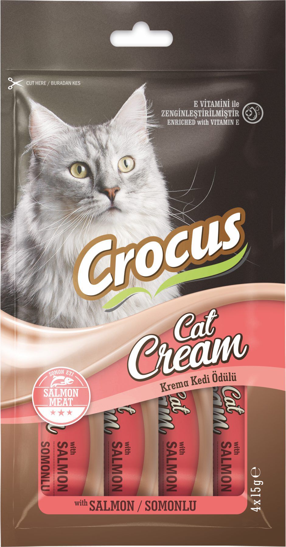 Crocus Somonlu Krema Kedi Ödülü 4 X 15 gr