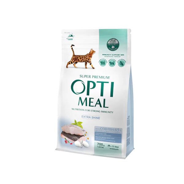 Optimeal Extra Shine Morina Balıklı Yetişkin Kedi Maması 700 Gr