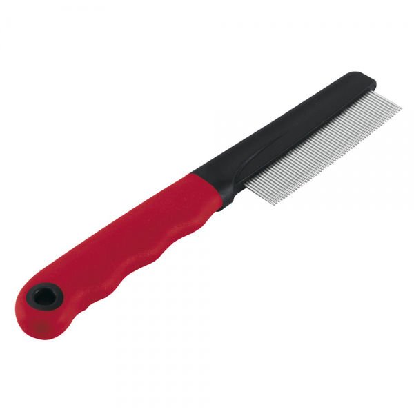 Ferplast Gro 5856 Plastik Saplı Metal Sık Dişli Kedi ve Köpek Pire Tarağı 18 Cm
