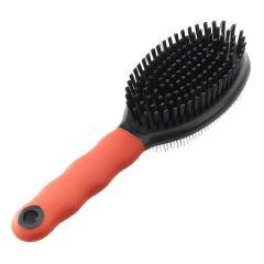 Ferplast Gro 5950 Plastik Saplı Çift Taraflı Kedi ve Köpek Tüy Tarama Fırçası 22.5 Cm