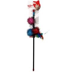 Natura Parlak Top Kedi Olta Oyuncağı 3 Adet 45 Cm