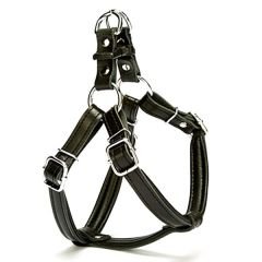 Doggie Fırstclass Deri Ronın Köpek Göğüs Tasması Small Siyah 1,5x40-45 Cm