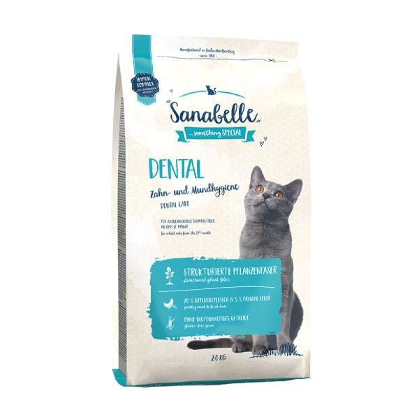Sanabelle Dental Ağız ve Diş Bakımı Destekleyici Kümes Hayvanlı Yetişkin Kedi Maması 2 Kg