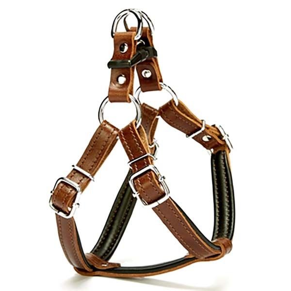 Doggie Fırstclass Deri Ronın Köpek Göğüs Tasması Small Kahverengi 1,5x40-45 Cm