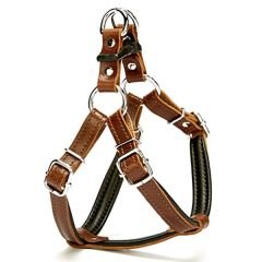 Doggie Fırstclass Deri Ronın Köpek Göğüs Tasması Small Kahverengi 1,5x40-45 Cm