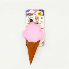 Euro Dog Puppy Toys Peluş Dondurma Yavru Köpek Oyuncağı Kahverengi/Pembe