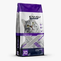 Ewox Bentonit Lavanta Kokulu Topaklanan Kalın Taneli Kedi Kumu 10 Lt