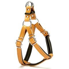 Doggie Fırstclass Deri Ronın Köpek Göğüs Tasması Small Camel 1,5x40-45 Cm