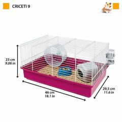 Ferplast Criceti 9 Beyaz Demirli Hamster Kafesi 46x29x23 cm