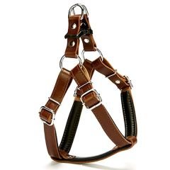 Doggie Fırstclass Deri Ronın Köpek Göğüs Tasması Medium Kahverengi 2x45-55 Cm