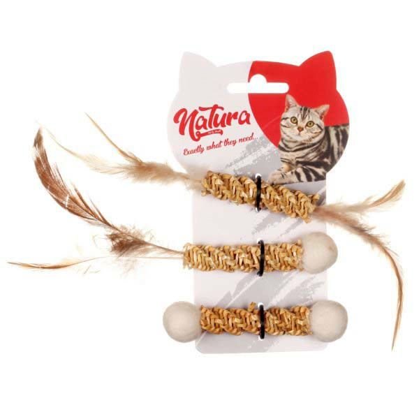 Natura Ptc-043 Tüylü 3'lü İnce Kedi Diş Kaşıma