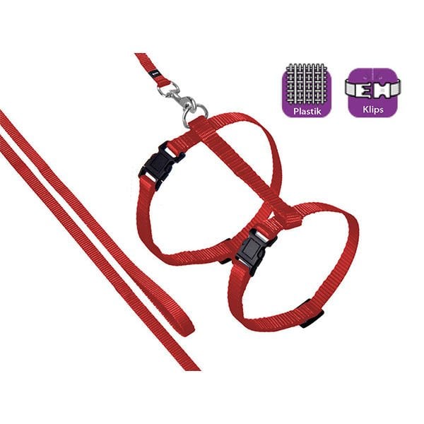 Karlie Köpek Göğüs ve Uzatma Tasması Kırmızı 110 Cm