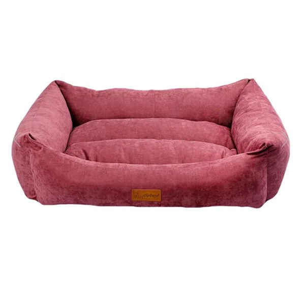 Dubex Cookie Dikdörtgen Köpek ve Kedi Yatağı Gül Kurusu Small 38x50x19 Cm