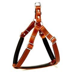 Doggie Fırstclass Deri Ronın Köpek Göğüs Tasması Large Kahverengi 2x55-65 Cm