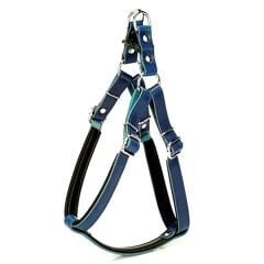 Doggie Firstclass Deri Ronin Köpek Göğüs Tasması Large Mavi 2x55-65 Cm