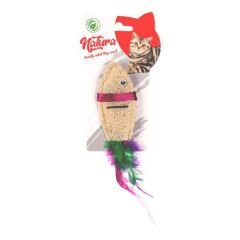 Natura Ptc-049 Doğal Sünger Balık Kedi Oyuncağı 15 Cm
