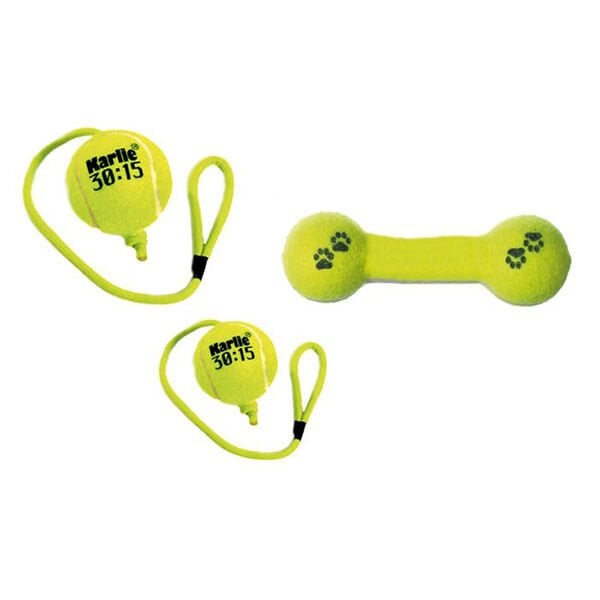 Karlie Diş İpi Köpek Oyuncağı Tenis Toplu 8 Cm