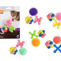Karlie Küçük Kauçuk Kedi Oyuncağı 3 Adet 4 Cm