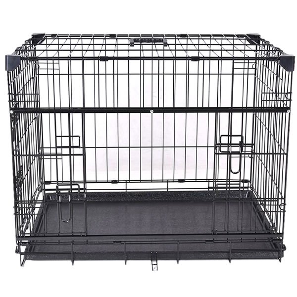 Flip Katlanır Köpek Kafesi Siyah 122x76x84h Cm