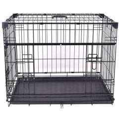 Flip Katlanır Köpek Kafesi Siyah 122x76x84h Cm